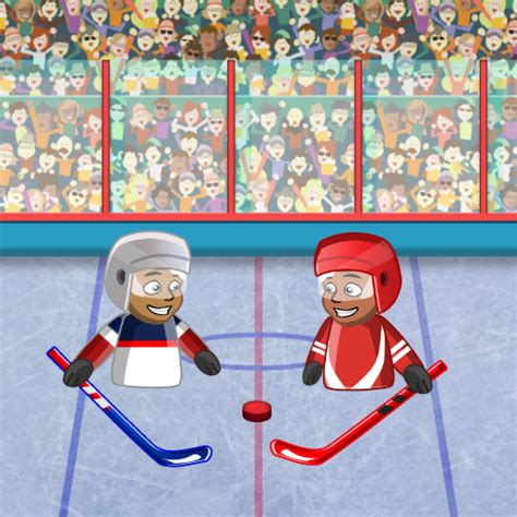 Ice Hockey by Sports Heads. Ice Hockey is a popular game in which you have to hit the ball to the net to make a goal. The is good for 1 player as well as 2 players. When you play alone, use Arrow Keys to move and jump and Space to hit the ball. In 2 players mode use following control keys; Player 1: WASD to move, Space to hit